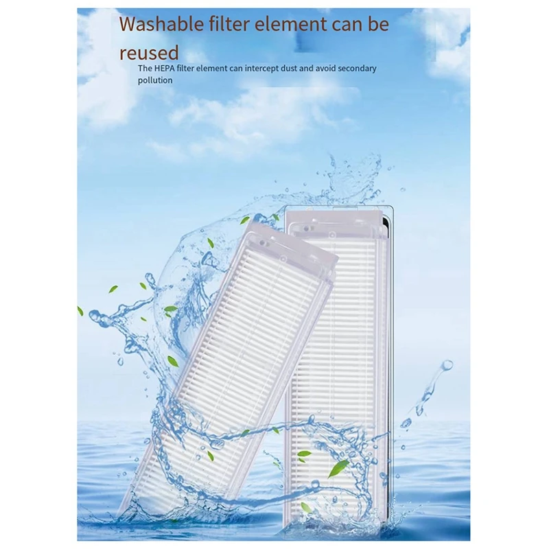 เหมาะสำหรับหุ่นยนต์ถูพื้นและกวาดพื้นทุกด้านของ Mijia M30อุปกรณ์เสริมสำหรับมืออาชีพแปรงกลิ้งตัวกรองถุงหูรูดเศษผ้า