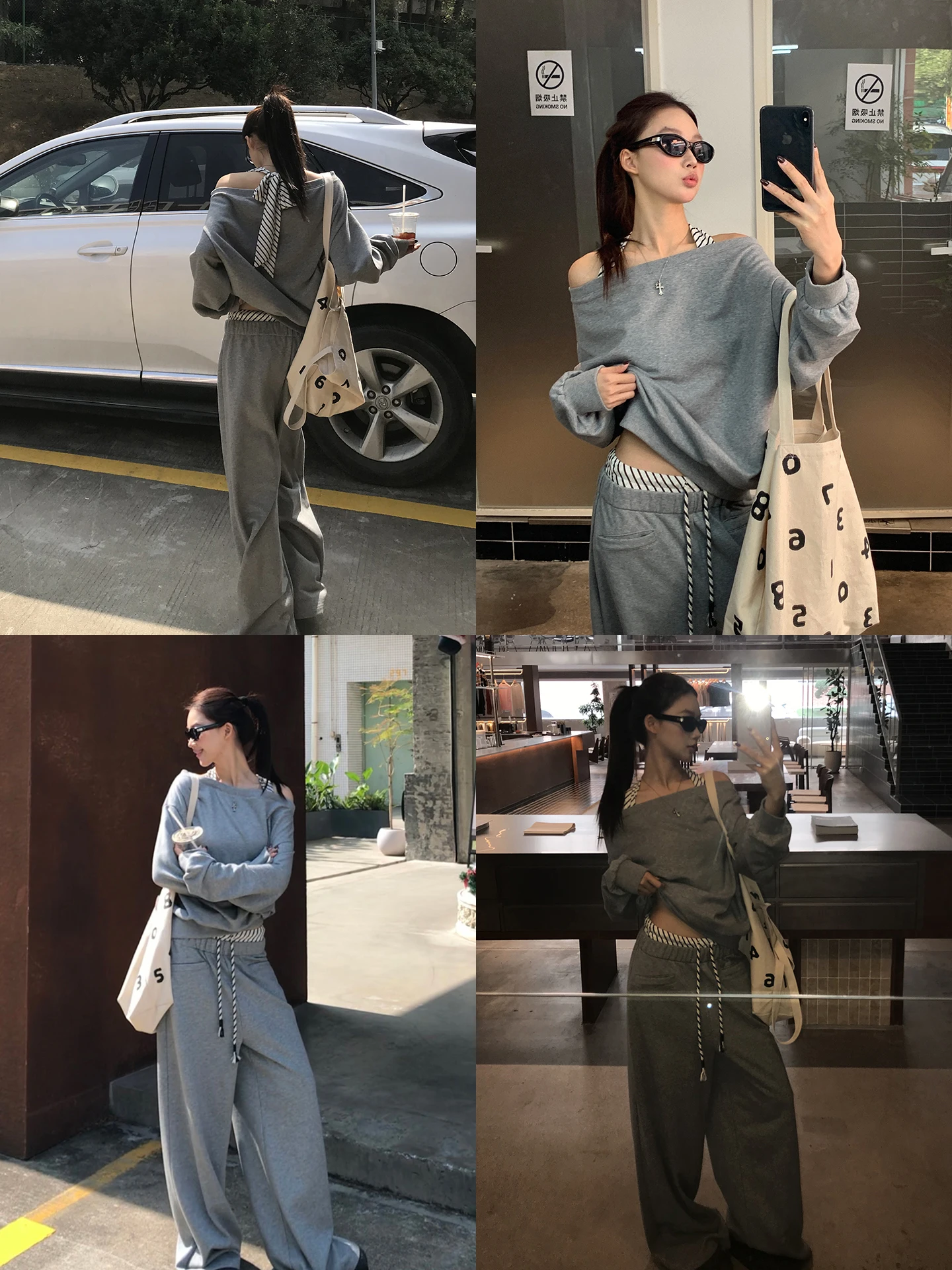 

Ay Толстовка оверсайз, цельная женская куртка из двух предметов, новинка 2025, модный свитшот, прямая трубка, хлопок, полиэстер