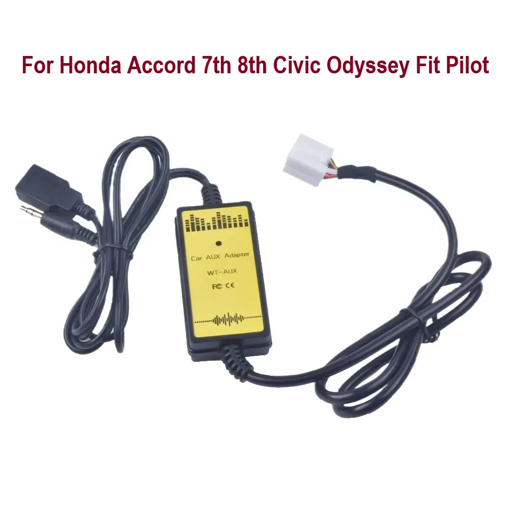 For Honda Accord 7th 8th Civic Odyssey Fit Pilot Car MP3 Audio Interface Input USB AUX Adapter SD AUX USB CD Changer