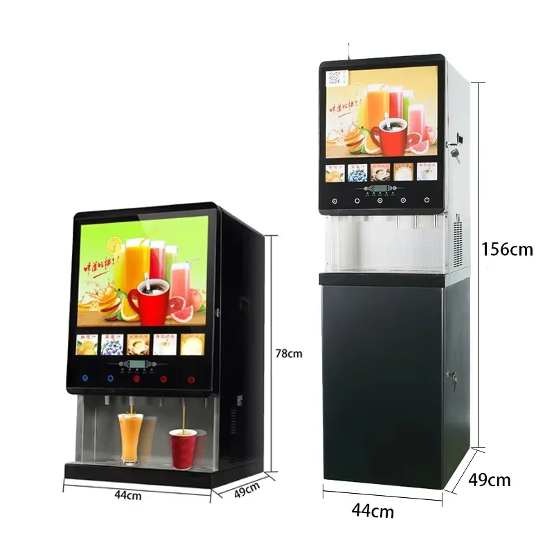 

50S(3+2) Cold Juice Vending Machine Hot Coffee Vending Machine Automatic Coffee Dispenser Restaurant Use Drink Machine