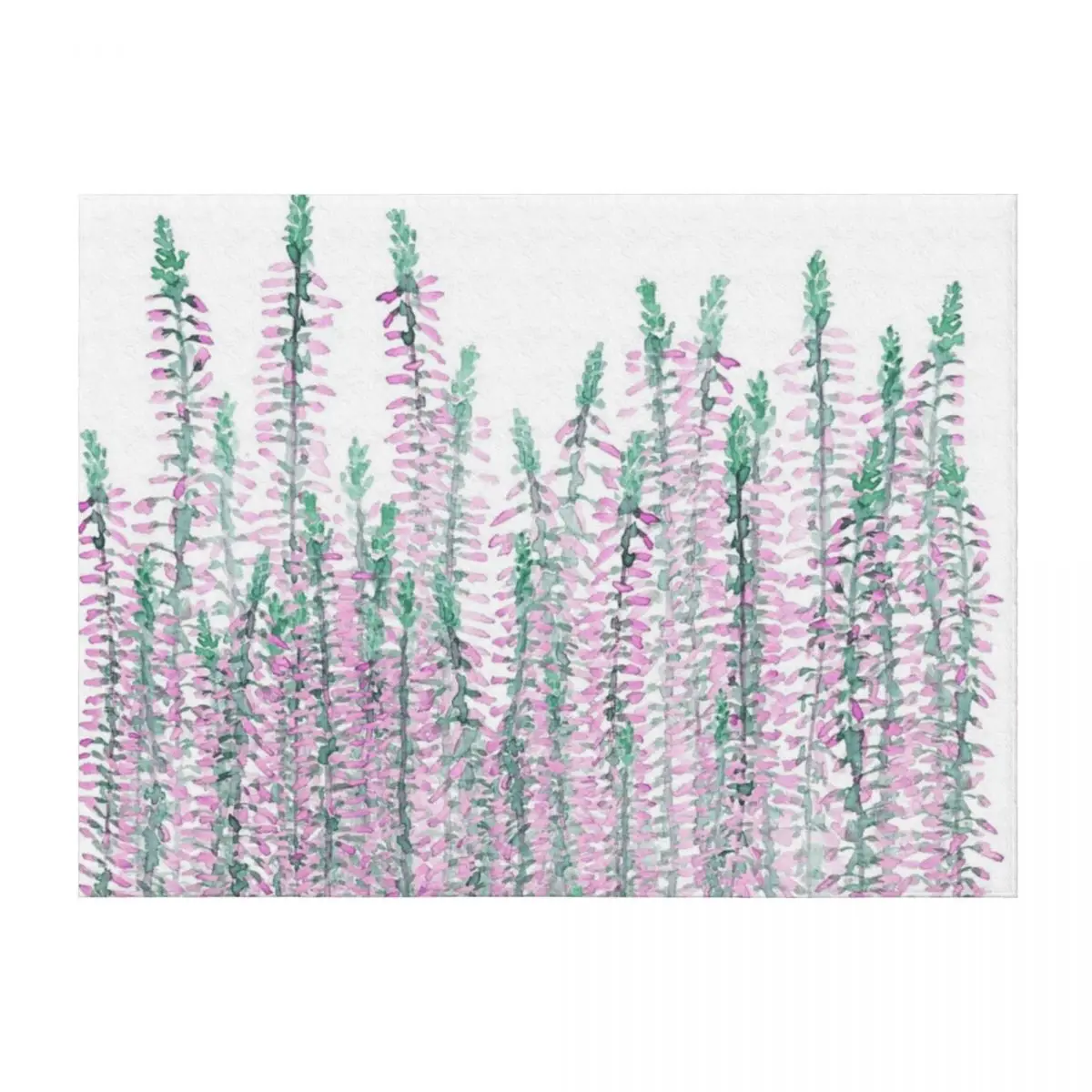 

Purple Heather Calluna watercolor painting Throw Blanket Decoratives Luxury Brand Stuffeds Hair Blankets
