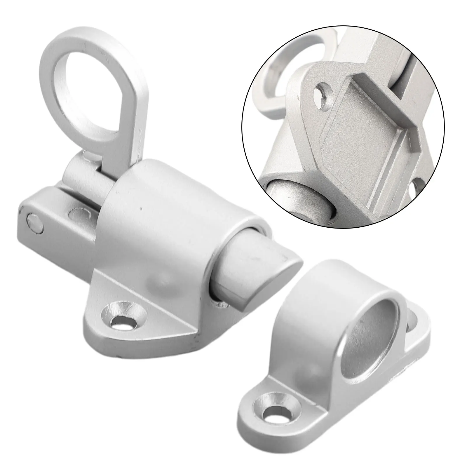 Garden Home Latch Bolt New Practical Pull ring Bounce Hasp Door Pull Ring Bounce Security Hardware Tool Useful
