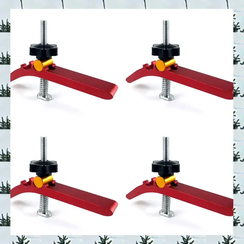 

ABLG 4X Woodworking T-Track Hold Down Clamp Set Aluminum T-Slot Table Workbench Wood Fixture Jig Clamping Blocks Platen B