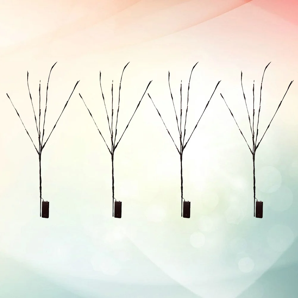 

4pcs 20 Led Powered Willow Twig Branch Tree Lights For Home Christmas Decoration Warm White Decorative Light Home Decor