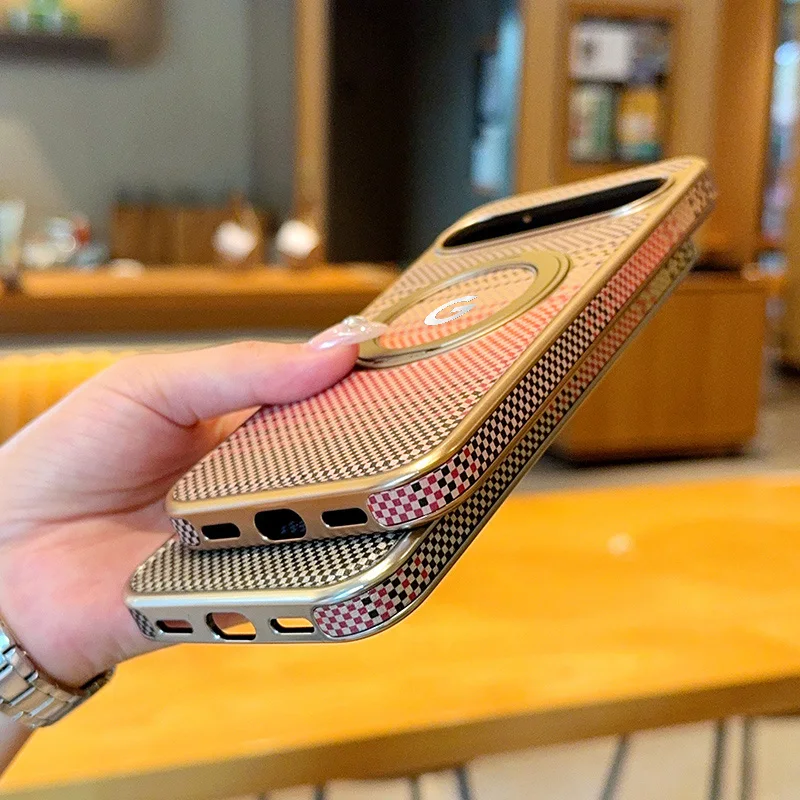 حافظة أعمال مغناطيسية من ألياف الكربون لهاتف جوجل بيكسل 10 برو XL 9 9A 360 ° غطاء حماية مطلي مضاد للسقوط ودعامة دوارة #5