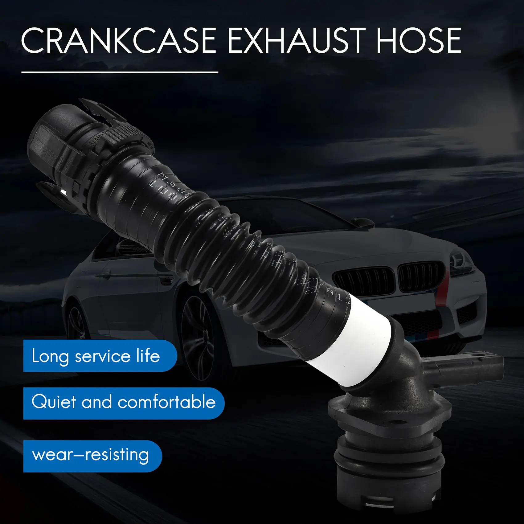 11127584128 Crankcase Vent Hose From Valve Cover for -BMW X3 F25 X4 F26 X5 E70 X6 E71 F12 F13