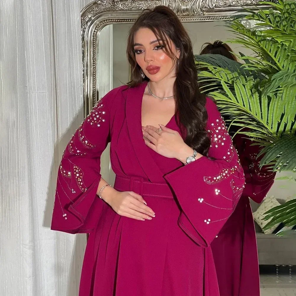 

Eid Mubarak Djellaba Diamonds Party Dresses Women Muslim Gown Dubai Abaya Turkey Kaftan Ramadan Islamic Jalabiya Marocain Robe