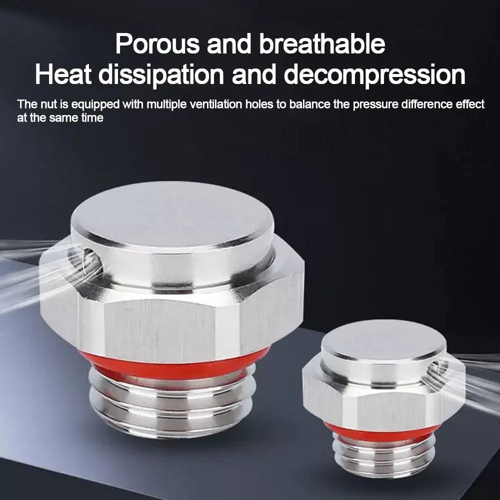 New 304 Stainless Steel Air Vent Valve Screw In M5 M6 M8 M10 M12 Metal Vent Plug Waterproof Breather Vent Valve