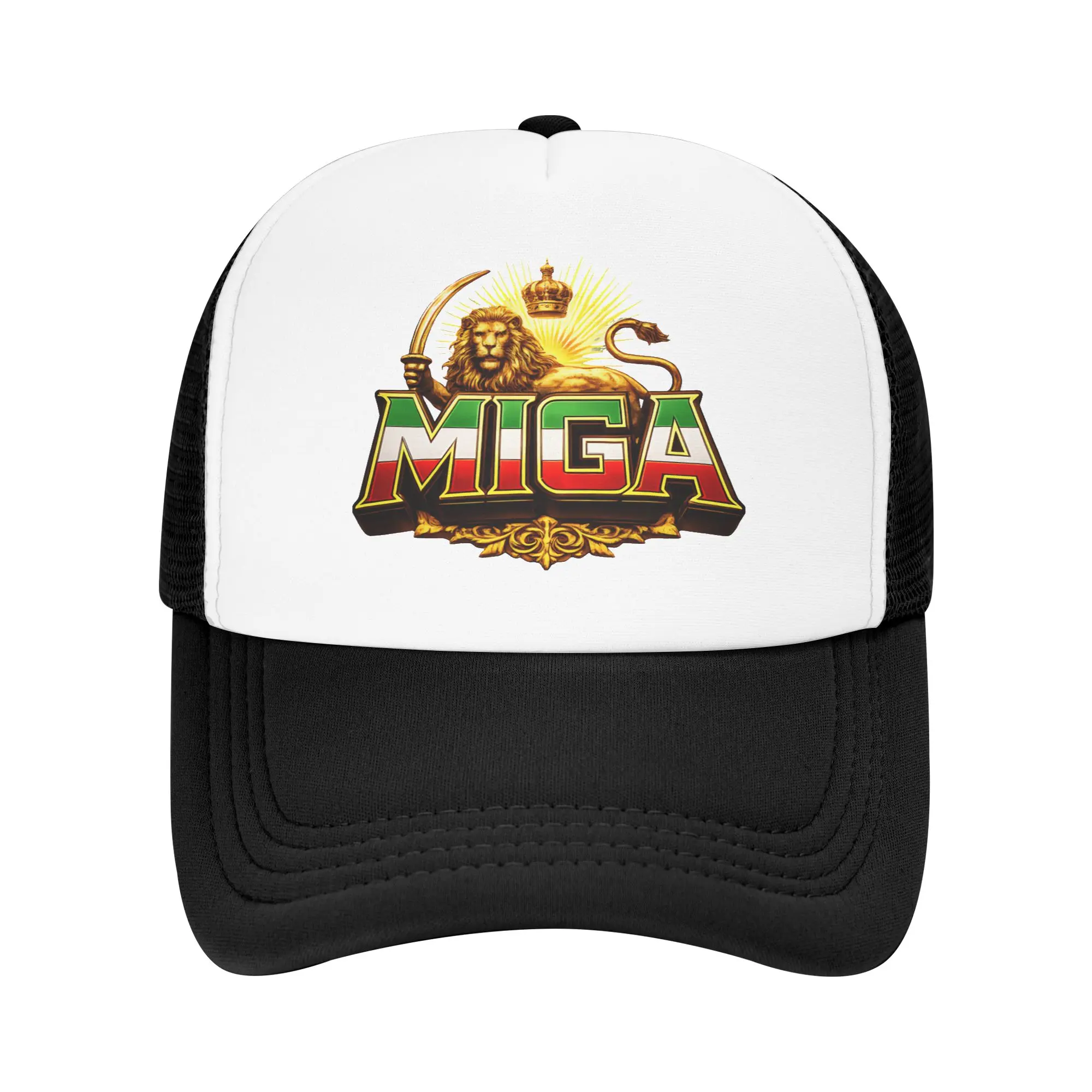 MIGA Make Iran Great Again Political Satire Casual Baseball Cap Spring Trucker Hat Sun-Proof Fishing Snapback Cap Baseball Caps