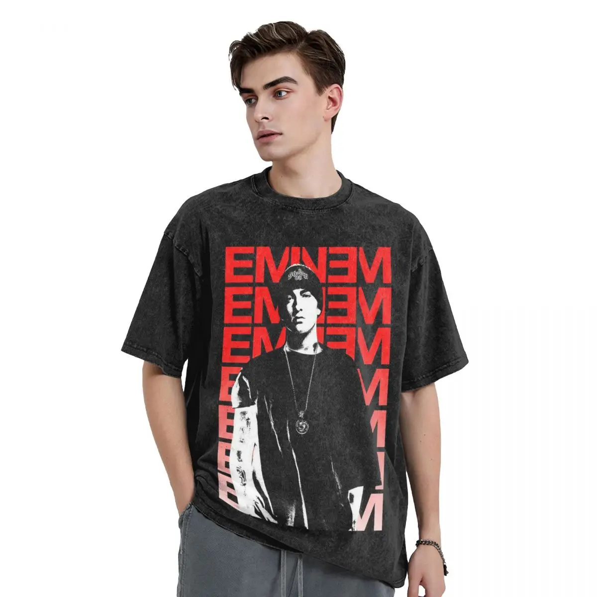 

Детские потертые футболки Shady Eminem, хлопковая футболка в стиле хип-хоп с короткими рукавами, уличная одежда, футболки для мужчин и женщин