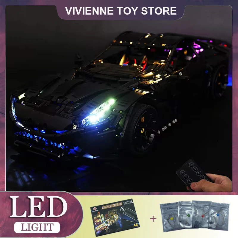 RC DIY LED Light Kit For LEGO 91102 Technical Sports Car ( Only LED Light,Without Blocks Model)