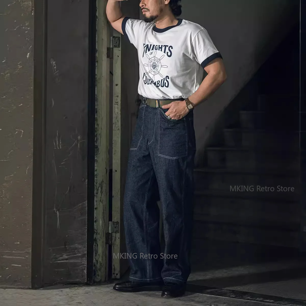 Jeans con fori strappati Uomo Estate Baggy Oversize S-3XL Lavaggio Denim Pantaloni a gamba larga Casual Retro Hip Hop Pantaloni moda coreana