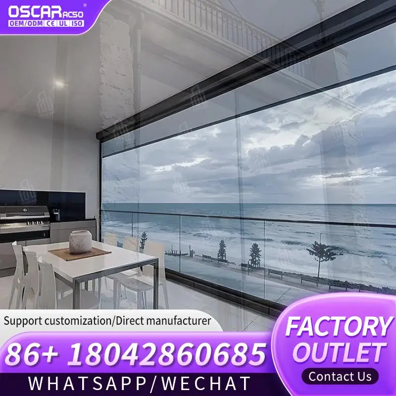 

Твердые прочные уличные затемняющие рулонные жалюзи на молнии, тканевый тент для сада, патио, балкона, рулонные жалюзи