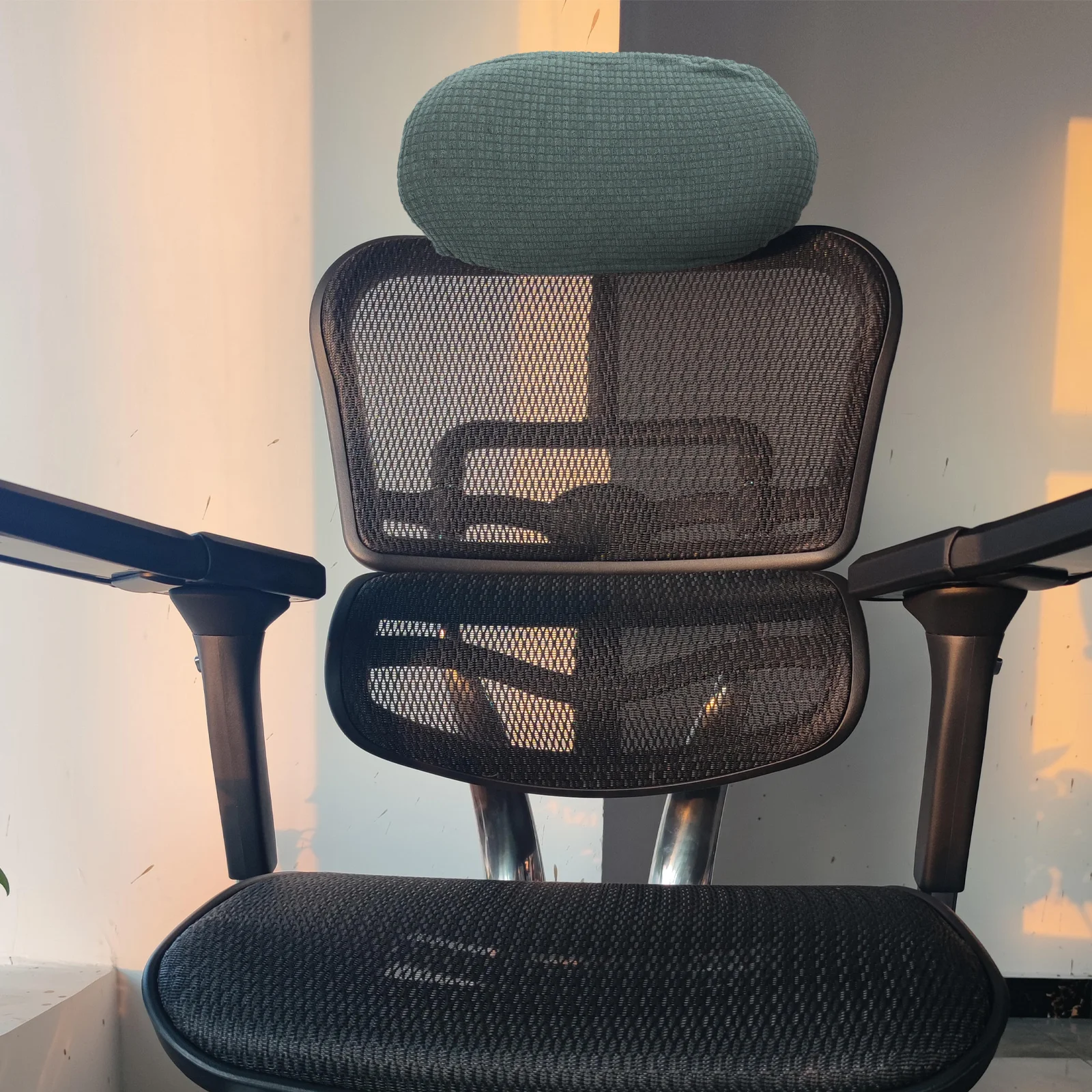 

Headrest Cover Dark Green Polyester Waterproof Elastic Gaming Chair Supplies Practical Retrofit Covers Sofas Protective