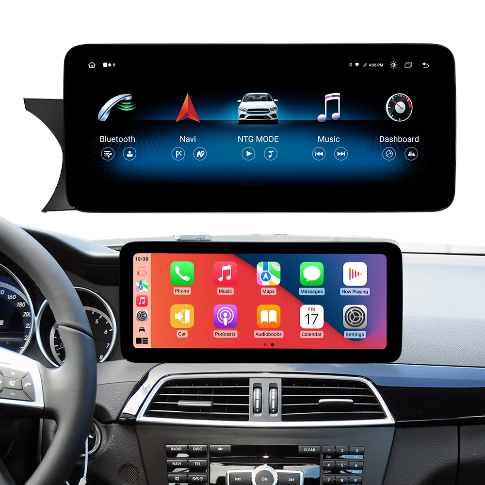 

12.3inch Android 13 Car Screen AUTO Navigation Carplay Mercedes Benz C Class W204 2011-2014 NTG4.5 DVR 4G WiFi HD GPS Player