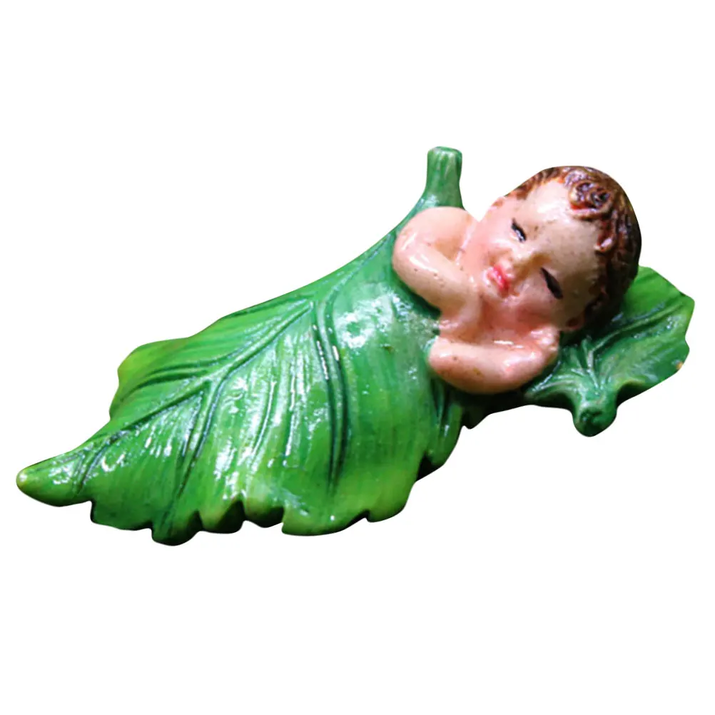 

Flower Baby Ornaments Resin Garden Fairy Figurines Lifelike Yard Decor For Small Garden Desktop Mini Decoration