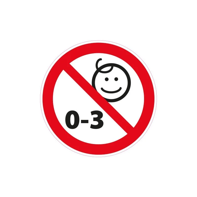 

Warning Sign For Children 0-3 Years Prohibited Attention Caution Sticker-