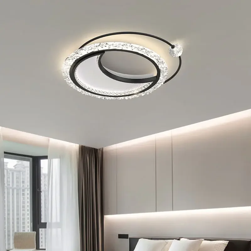 Moderno led brilho acrílico luzes de teto minimalista lustres ouro sala estar jantar quarto lâmpadas decoração casa luminárias