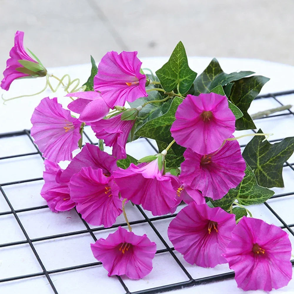 Artificial Morning Glory Flowers Simulation Petunia For Wedding Party Desktop Ornament Garden Balcony Home Decor Fake Flower