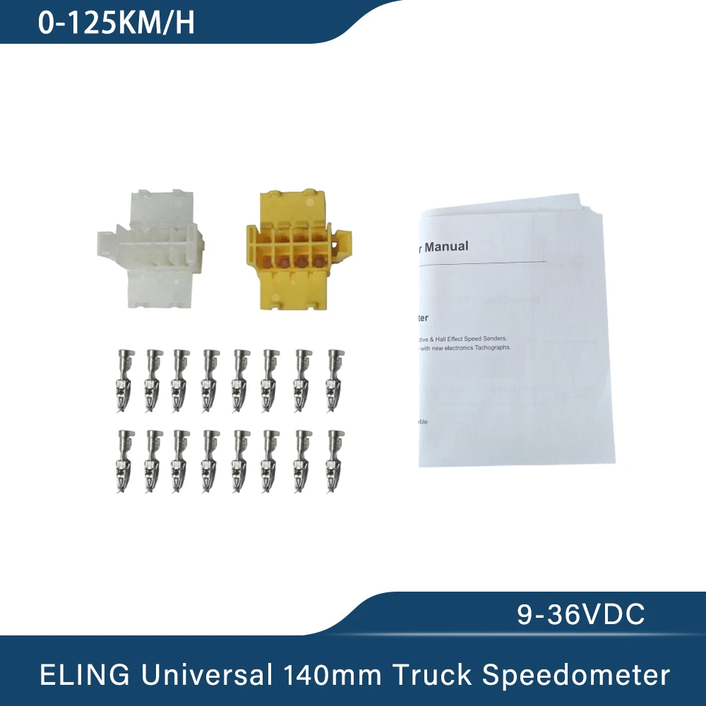 ELING новейший универсальный спидометр для грузовика диаметром 140 мм, одометр 0-125 км/ч с подсветкой 9-36 В