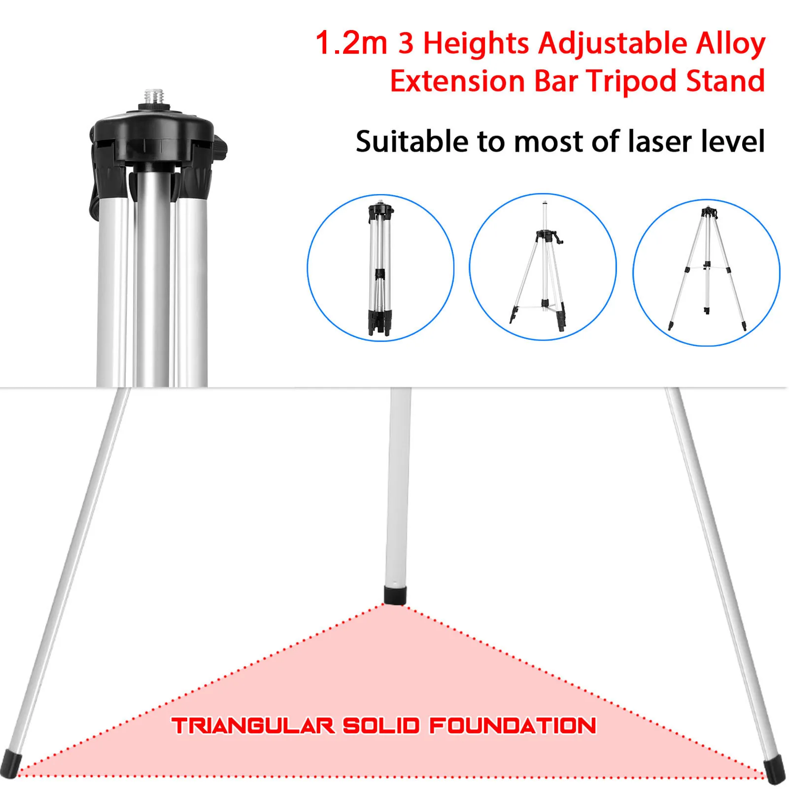 4D 16 Lines Laser Level 3° Self-leveling Machine USB Rechargeable Lithium Battery Leveling Tool with 1.2M 3-Heights Adjustable