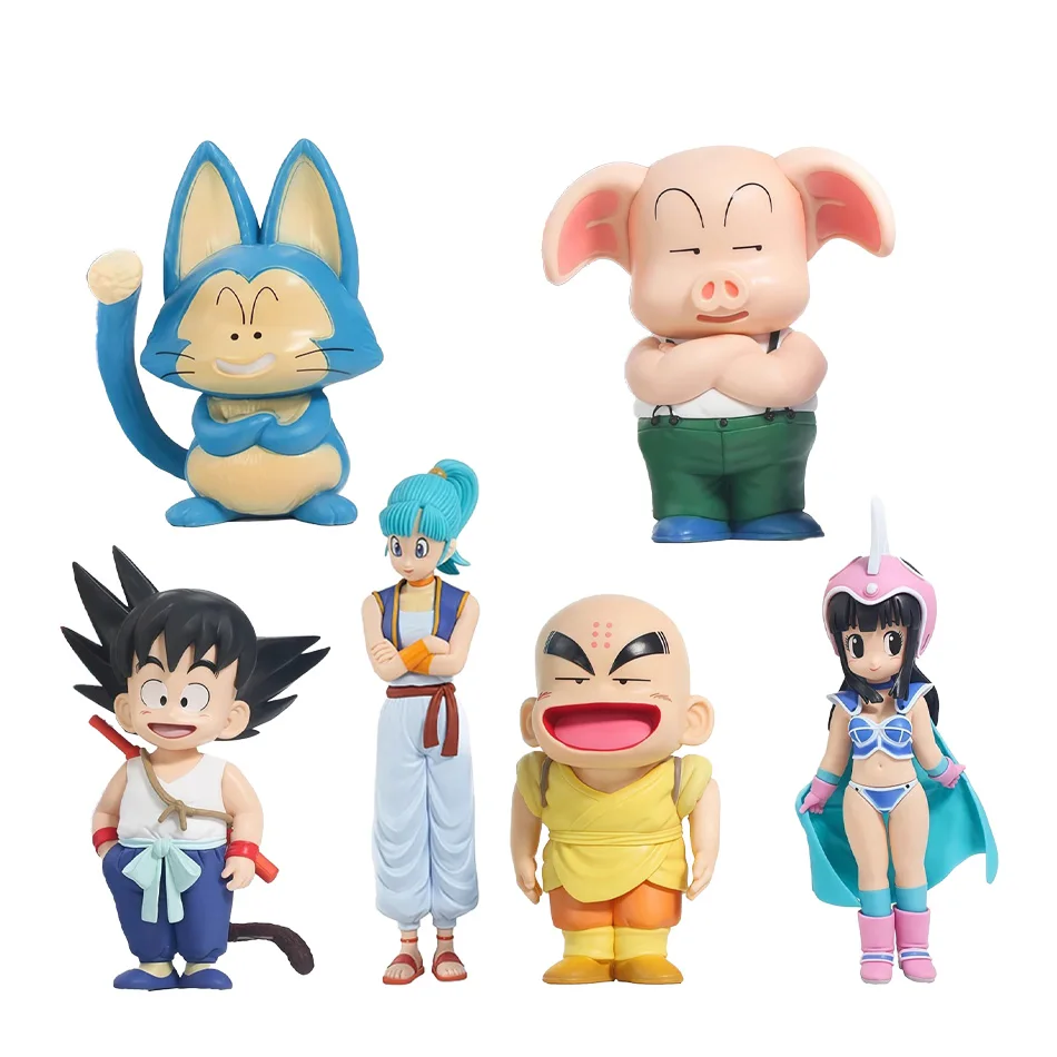 10-20cm Anime Dragon Ball Z Figur Goku Übungsfigur GK Figuren Krillin Chichi Bulma Anime Sammlermodell Spielzeug Geschenk