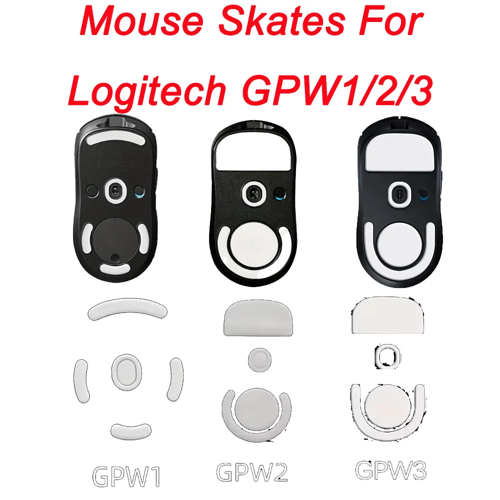 Mouse Skate Feet For G PRO X Superlight GPX G PRO GPW Grip Tape for Logitech GPW1/GPW2/GPW3 Wireless White Rounded Edges Sticker