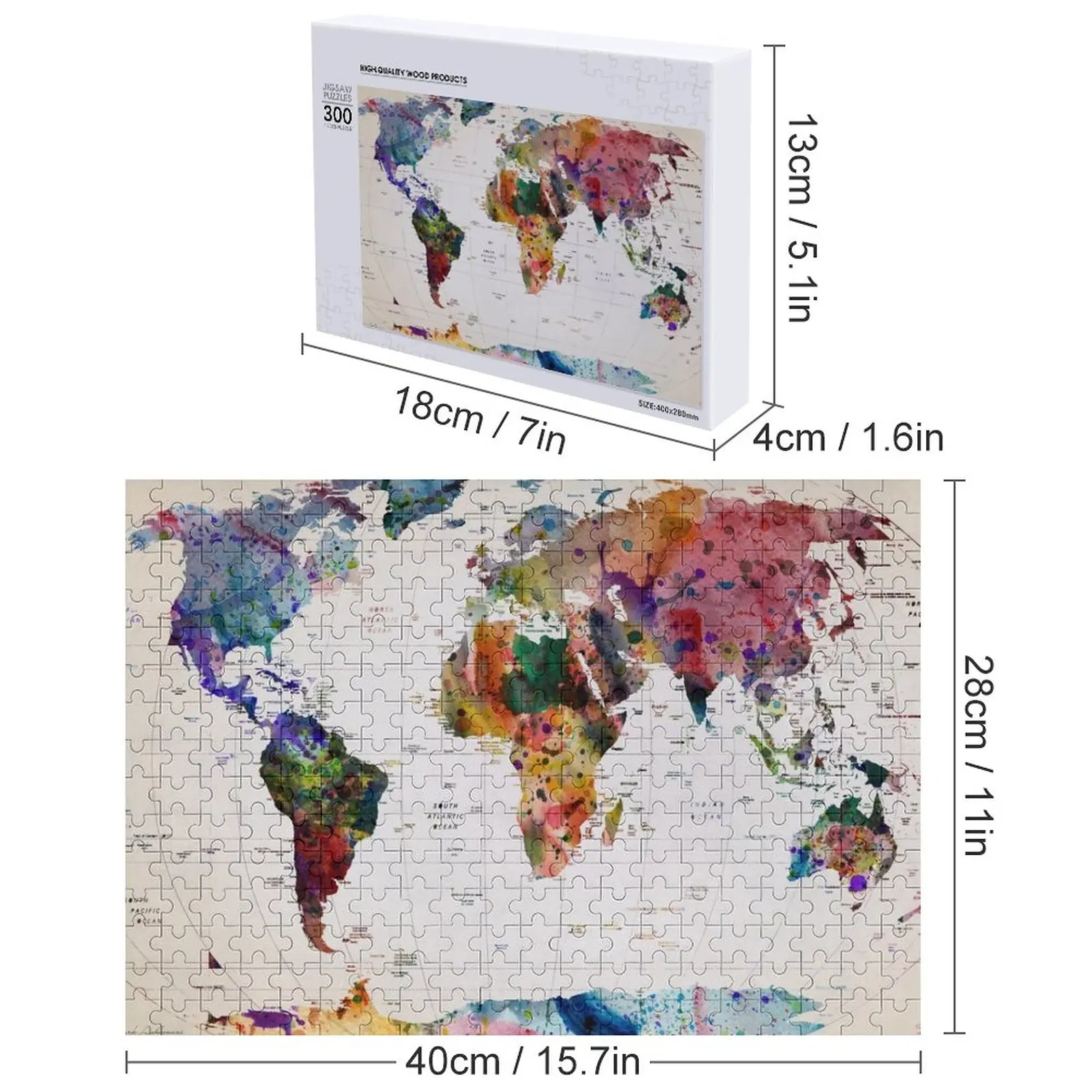 Mappa Jigsaw Puzzle foto in legno regali personalizzati personalizzati immagine Puzzle