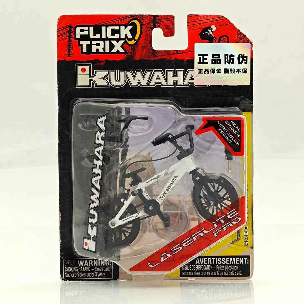 FLICK TRIX Miniature BMX Finger Bike PREMIUM Bicycle Diecast Toys Gift Kuwahara LaserLite Pro -White #1
