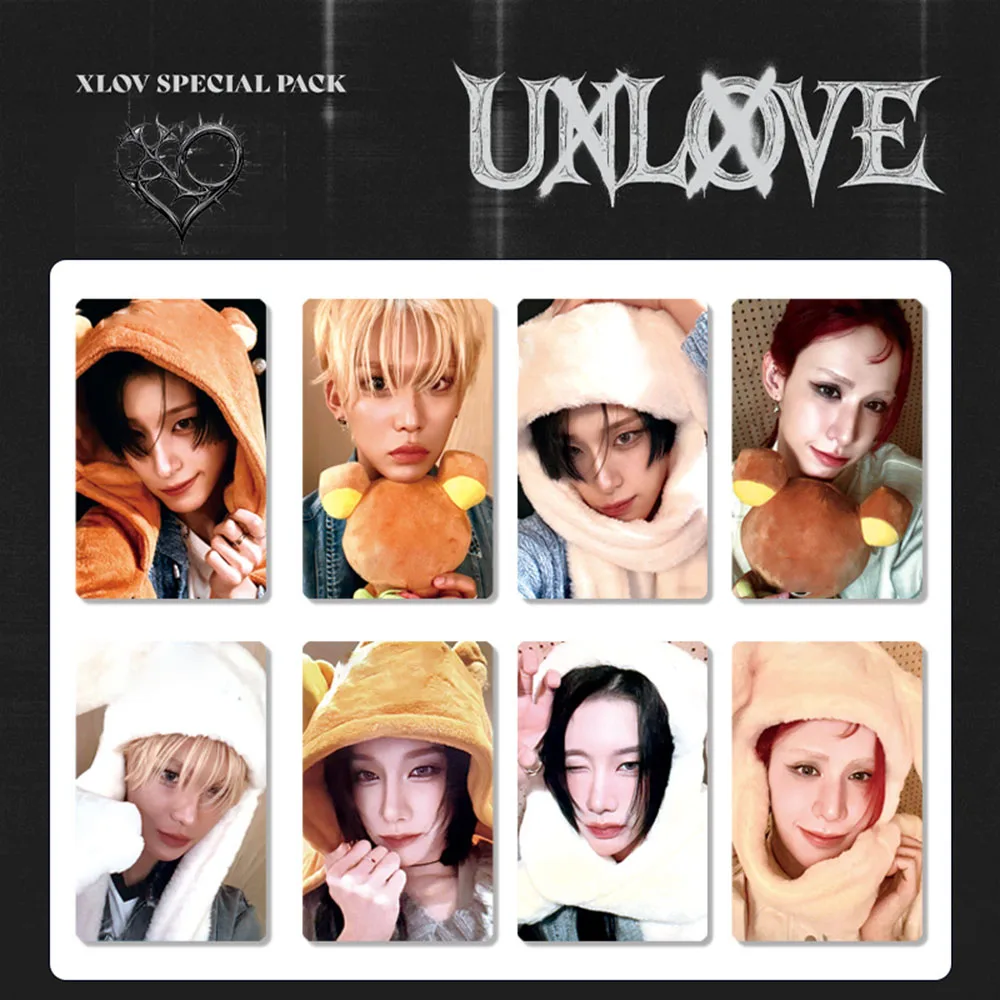 2/4/18 قطعة/المجموعة/المجموعة Kpop XLOV Selfie بطاقات الصور اللامعة Wumuti Rui Hyun Haru الغناء معًا Lucky Ver Lomo بطاقة المشجعين مجموعة أعياد الميلاد