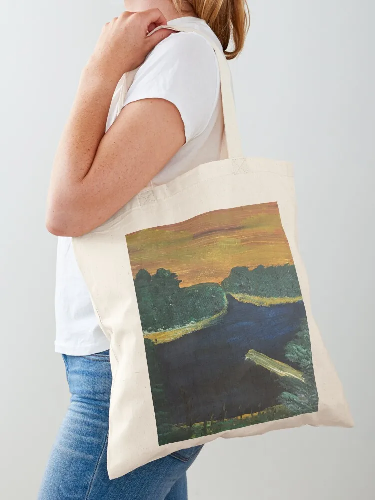 Sunset by the Lake Tote Bag Lady bags Gift bag personalized tote bags woman 2025