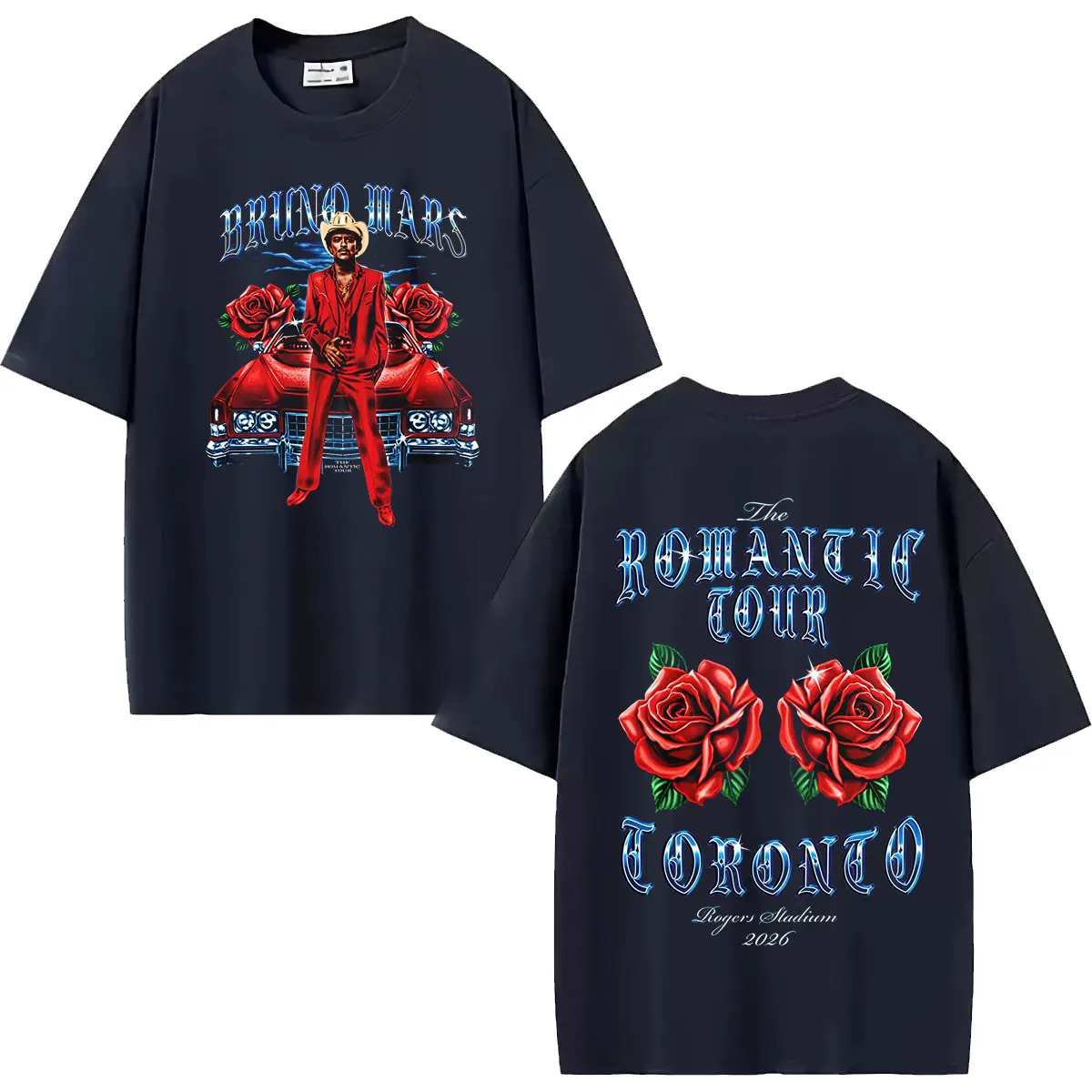 Bruno Mars The Romantic Tour 2026 Toronto Canada T-shirt Men Women Fashion Hip Hop Punk T Shirts Cotton Casual Oversized T Shirt