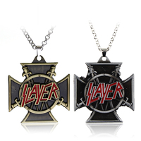 Famous American Thrash Metal Band SLAYER Necklace Killer Thrash Metal Rock Band Keychain Keyholder Souvenir