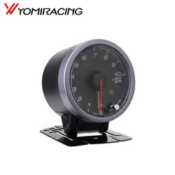 60MM Tachometer 0-10000 Rpm gauge Black Face with White&Amber Lighting RPM gauge Car meter