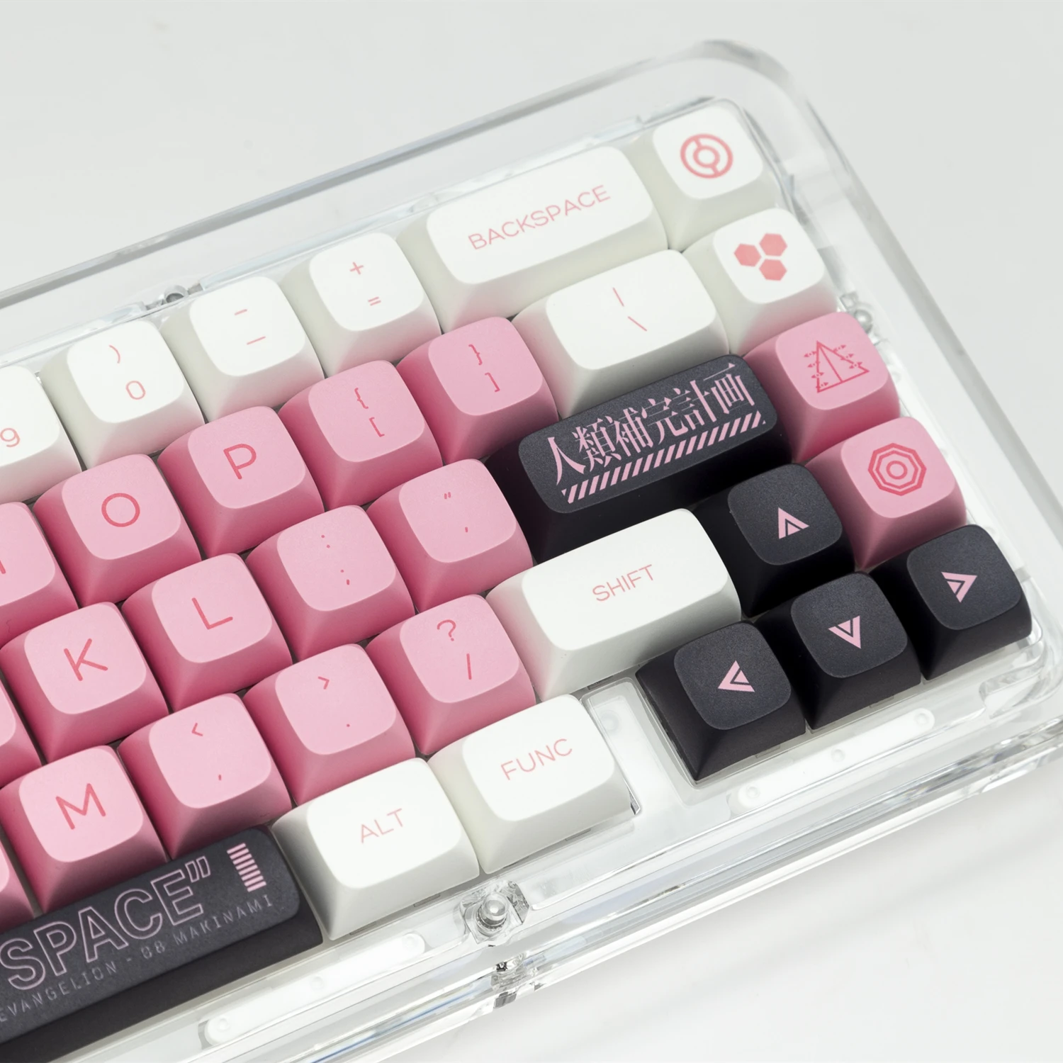 

EVA 08 Keycaps 140 Keys PBT Keycaps Dye Sublimation XDA Profile For MX Switch Mechanical Keyboard Personality Pink Keycaps