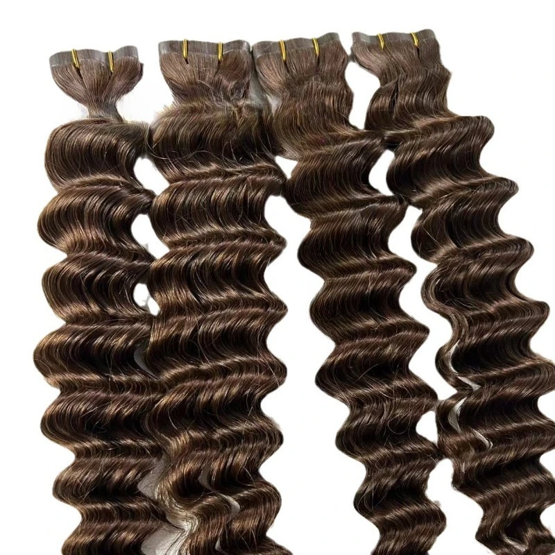 

White glue blue glue, intercolor, mixed color, highlight color, long strip real hair extension, film hair.