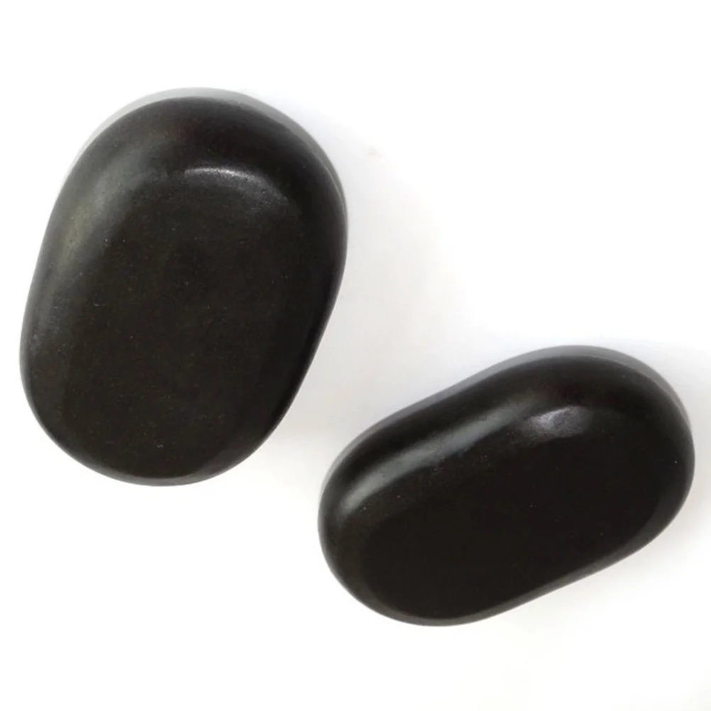 2 قطعة 11x7 سنتيمتر أصيلة الصخور البركانية تدليك الحجر مجموعة تهدئة حجر الطاقة ل الروائح سبا والروتين #4