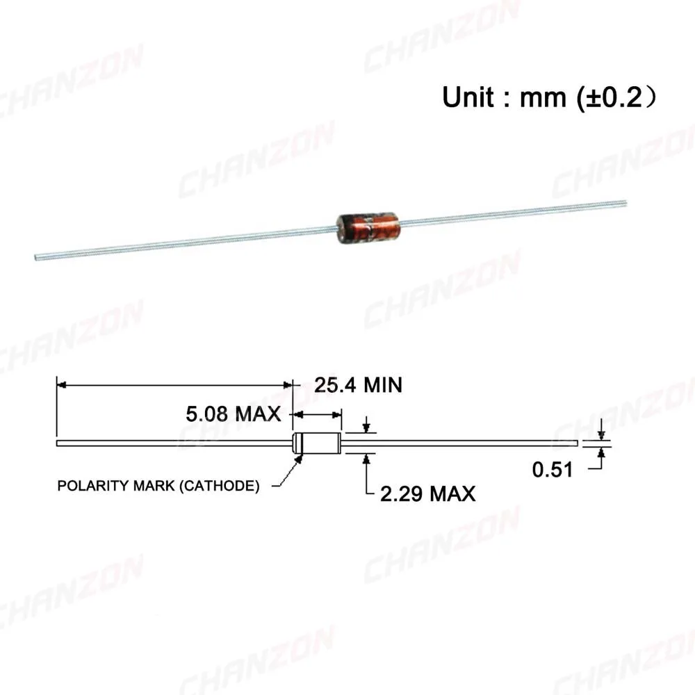 100 Pcs 1N4148 Small Signal Fast Switching Diodes Axial 200mA 100V DO-35 DO-204AH IN4148 1N IN 4148 100 Volt