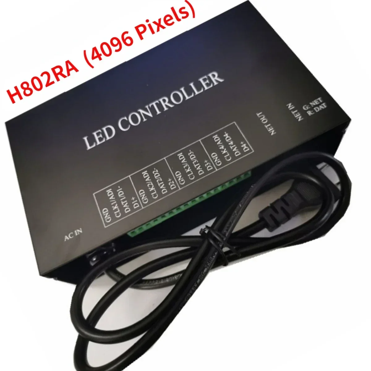 110V-220V AC H802RA 4 Ports (4096 Pixels) Artnet Eternet to SPI Pixel Controller Support MADRIX Jinx For WS2811 WS2812 LED Light