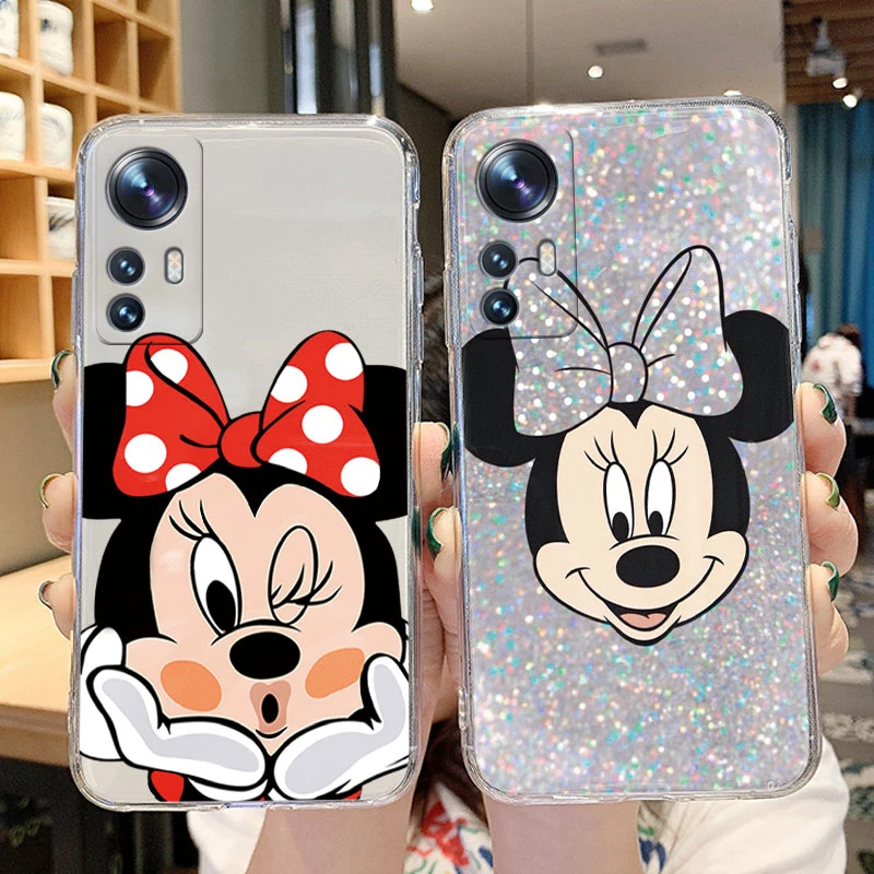 Cartoon Mickey Minnie Mouse Soft Case For Xiaomi Mi 12 5G Mi12 Lite 12X 12S Phone Cover Silicone TPU Transparent Funda Bumper