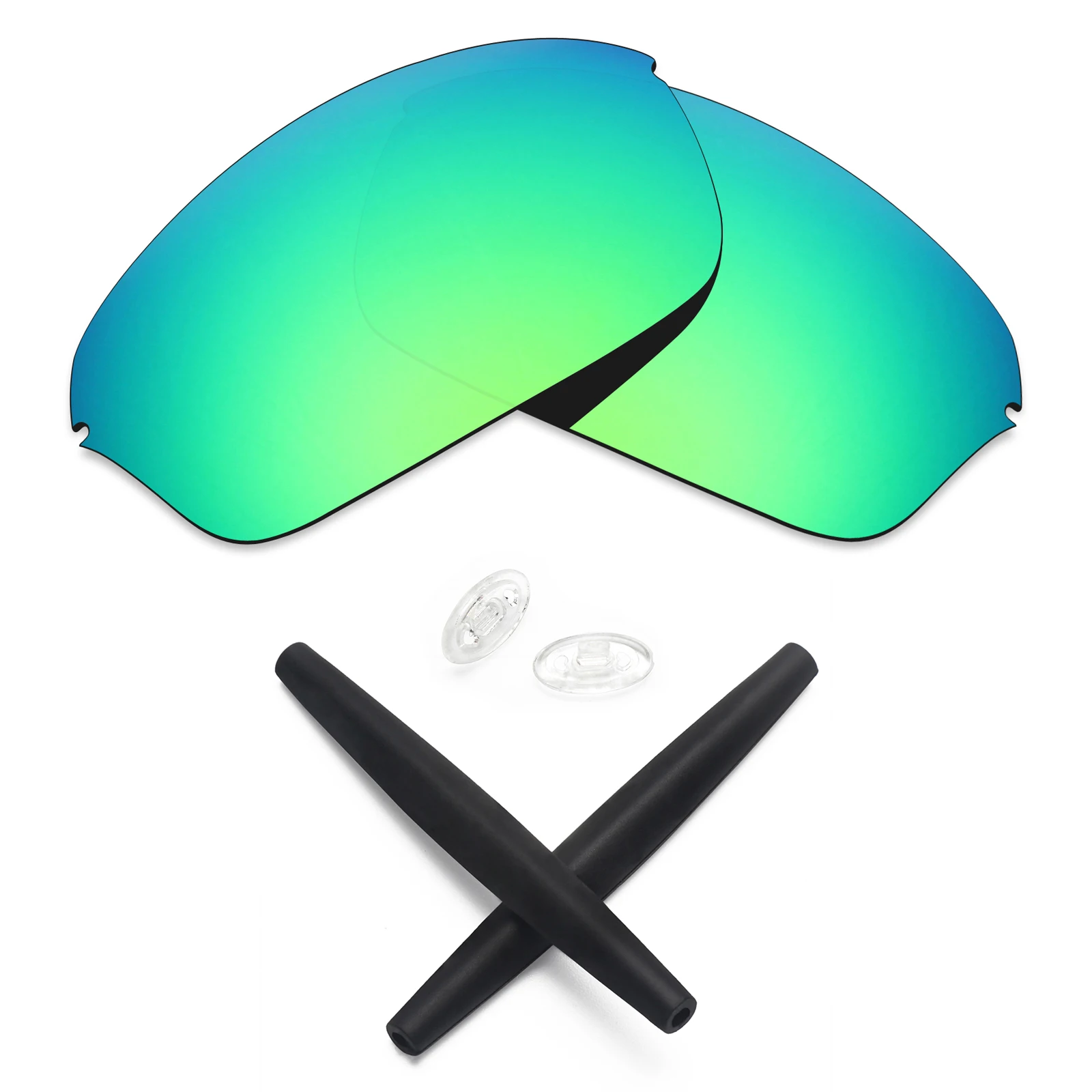 Ezoptix123 Polarized / Non-Polarized Lenses Replacement and Rubber Kit for Oakley Half Wire 2.0 Sunglass