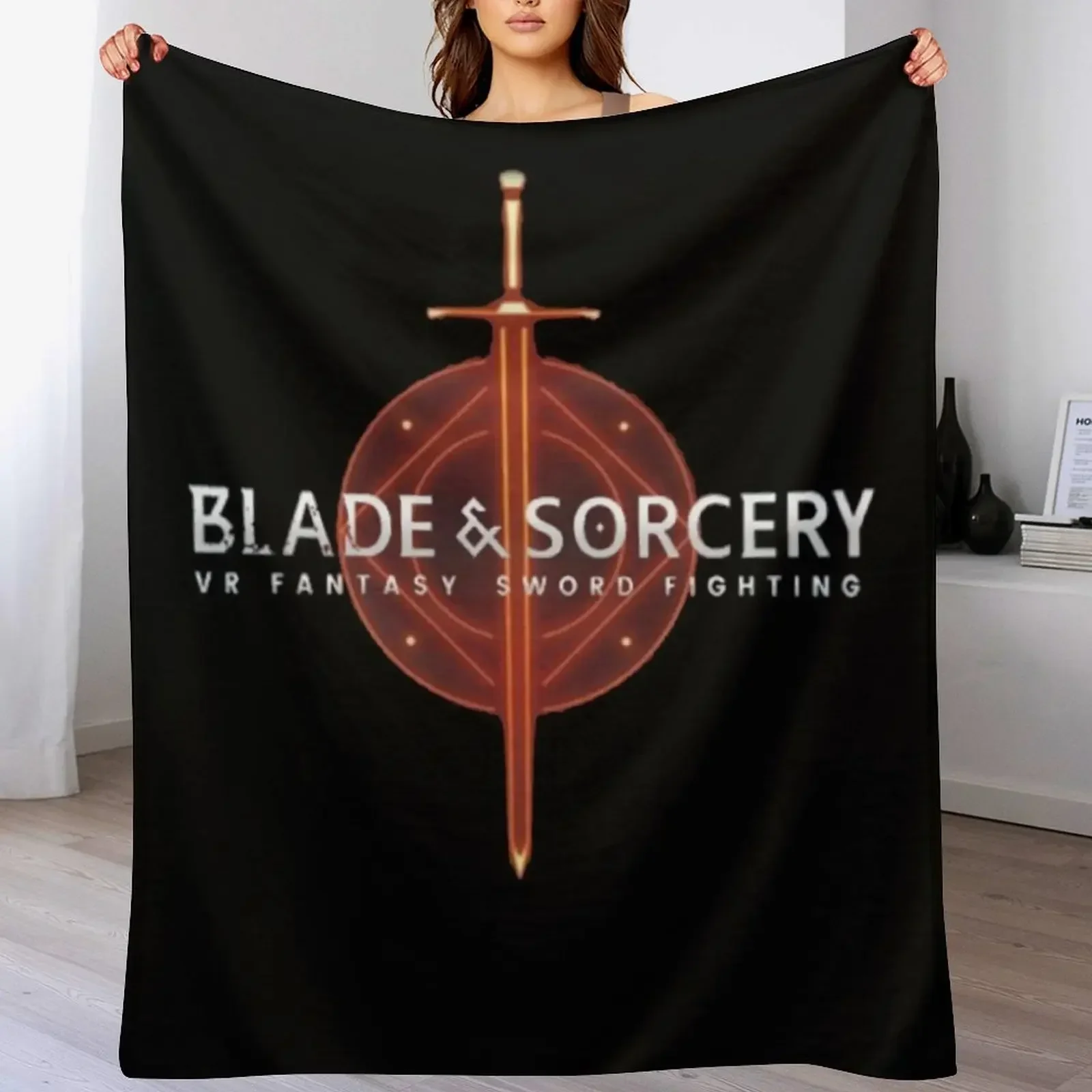 

Blade And Sorcery Throw Blanket Soft Plush Blanket as Housewarming Gift