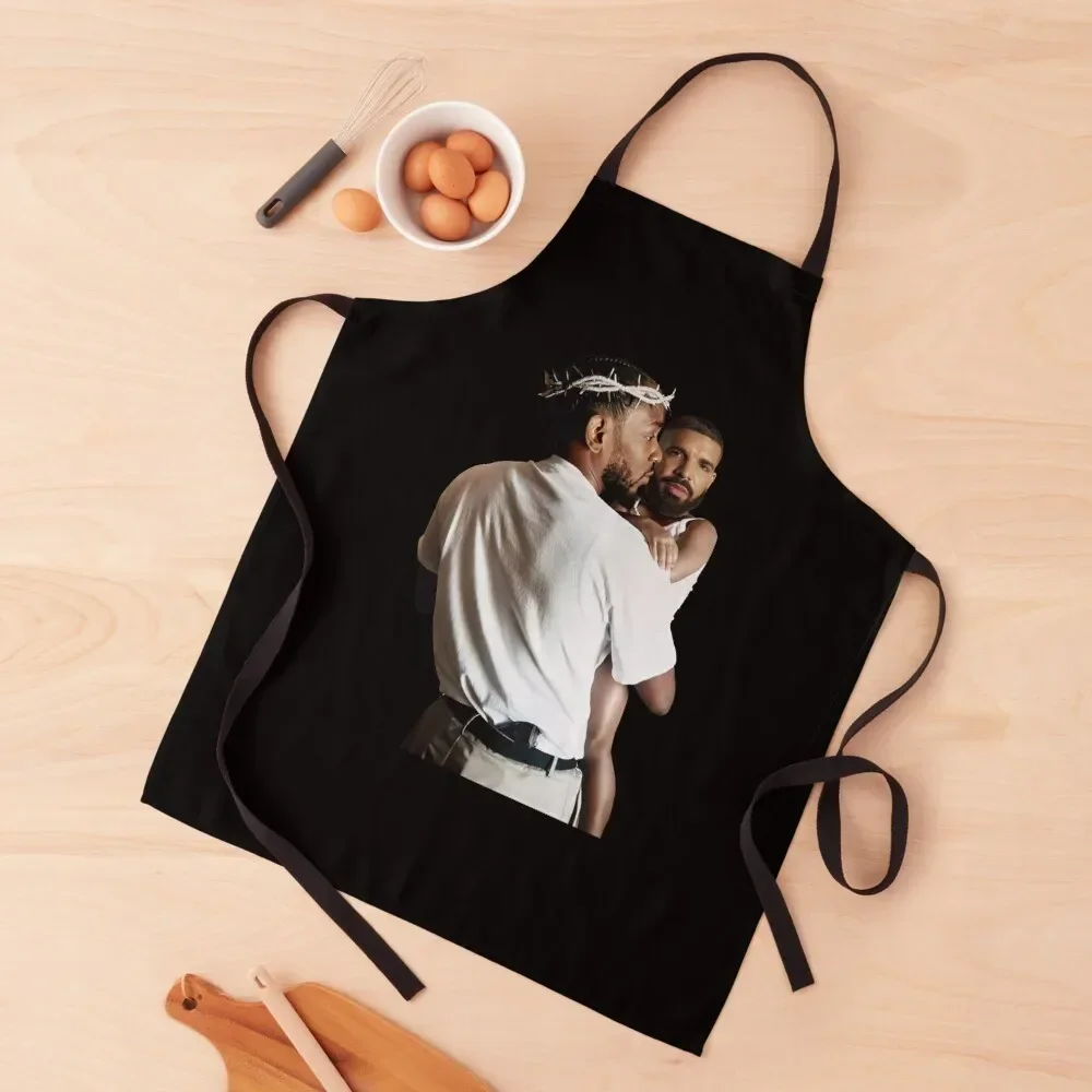 

Kendrick Lamar Holding Baby Drake Apron beauty master kitchen utensil cook wear japanese style Apron
