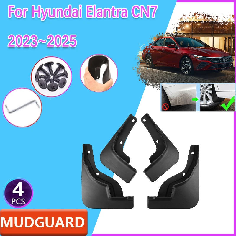 

Автомобильные крылья для Hyundai Elantra CN7 MK7 2023 2024 2025, брызговики, защита колес, аксессуары для брызговиков
