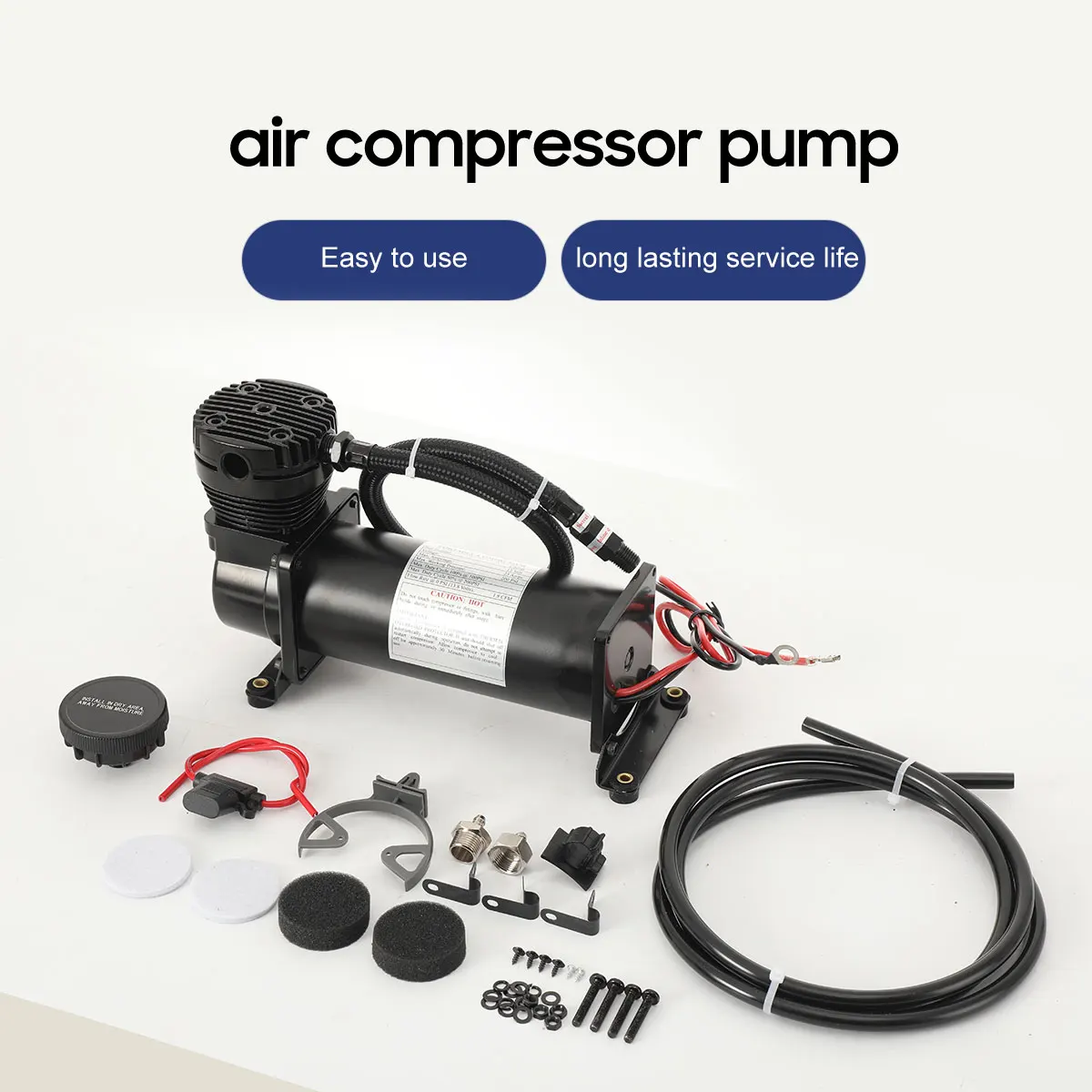 200 PSI Luftkompressor 12V Luftfederungskompressor für LKW, Auto, Zug, Hupe, Reisen, Haushalt, Kompressor-Set für Autoreparaturwerkstätten