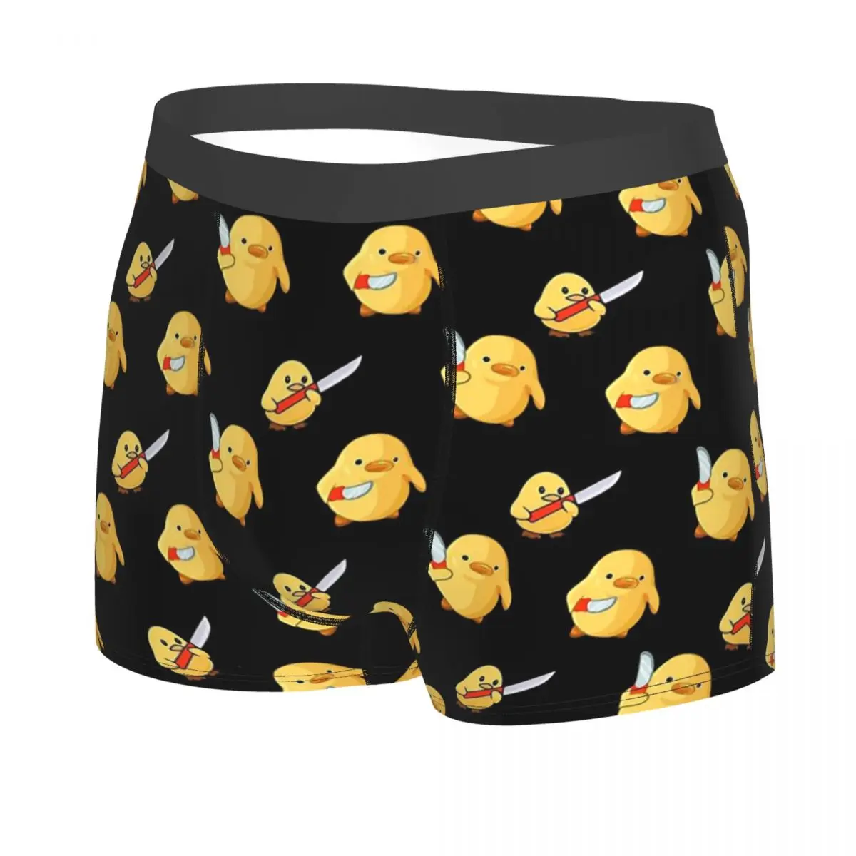 Duck With Knife, Duck You Cute But Will Cut You Man's Boxer Briefs Highly Breathable Underpants Print Shorts Gift Idea