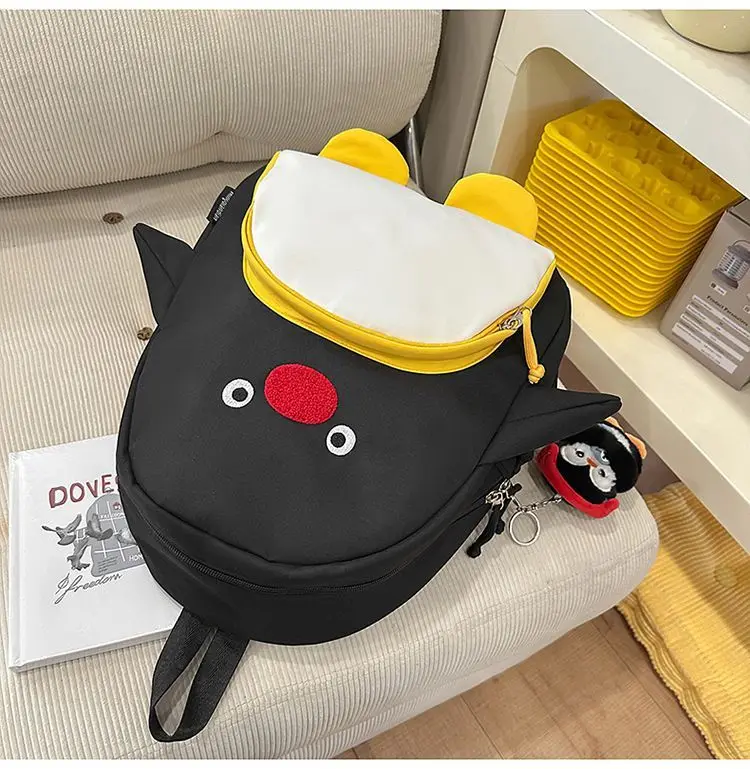 Cute  3d Penguin Shaped Backpack - Water Resistant Nylon Daypack, Lightweight 13 Inch Laptop Bag, Kawaii School Bag For Wom