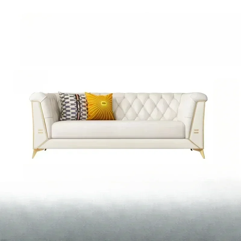 Sofá de 3 plazas para el hogar, sillón moderno y reclinable, estilo nórdico de lujo, muebles para el hogar, Xxl, color blanco