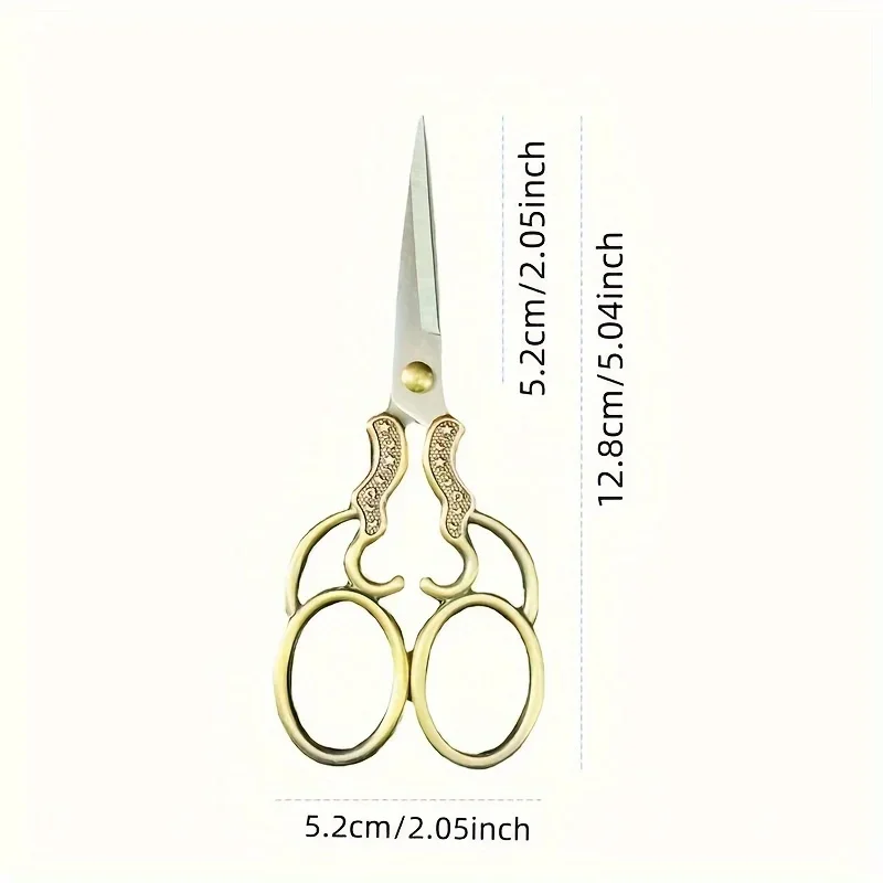 1pc  Stainless Steel Scissors for Home and Office Use - Multipurpose Craft & Embroidery Shears Paper, Thread, Fabric