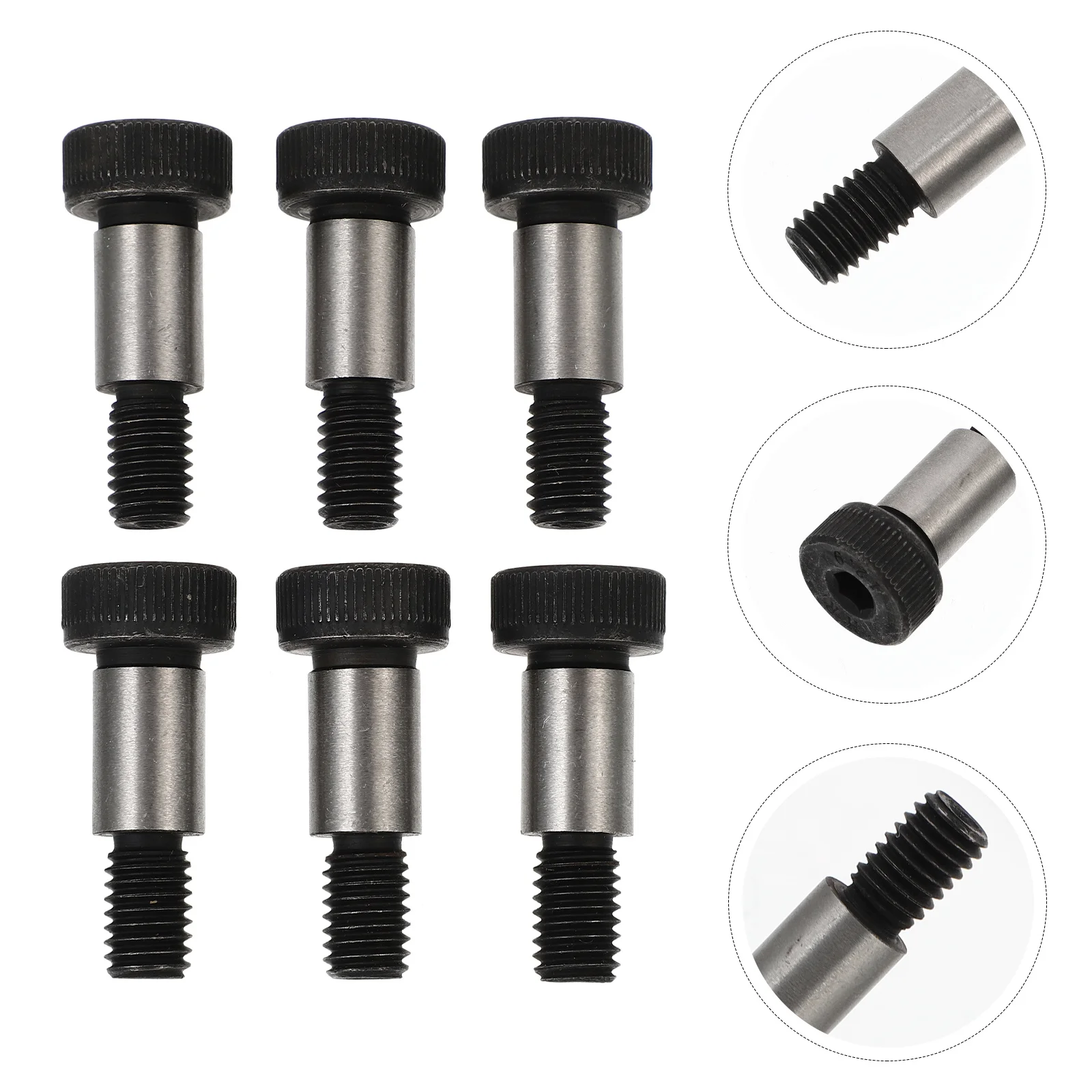 

1Set Hex Shoulder Screws Standard Round Shape Durable Carbon Steel Rustproof Practical Shoulder Bolts for Repair